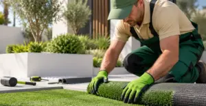 GV Cedar Green artificial grass in use (view 2)