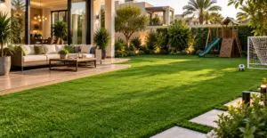 GV Fern 36 artificial grass lawn installation