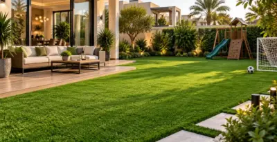 GV Fern 36 artificial grass lawn installation