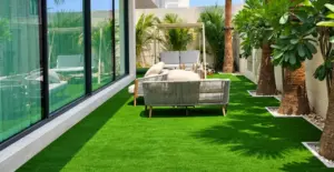GV Meadow 26 Green artificial grass in use (view 2)