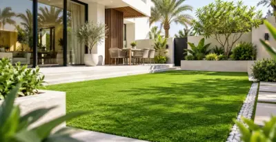 GV Meadow 26 Green artificial grass lawn installation