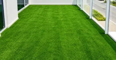 GV Savanna 45 Green artificial grass lawn installation