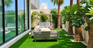 GV Summit Green artificial grass lawn installation