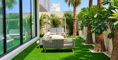 GV Summit Green artificial grass lawn installation